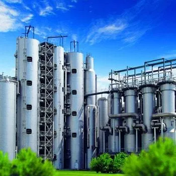 a large factory with many pipes